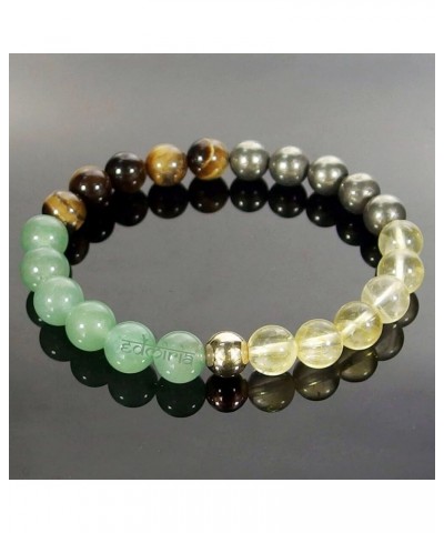 Unisex-Adult Wealth Maker Bracelet - Aventurine, Citrine, Tiger Eye, Amethyst, Pyrite, Garnet For Wealth, Income Abundance & ...