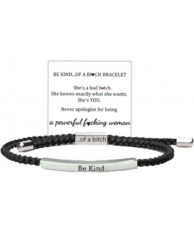 Be Kind of a Bitch Tube Bracelet, Adjustable Hand Braided Wrap Tube Bracelet, Friendship Bracelet Best Bitchs Bracelet, Inspi...