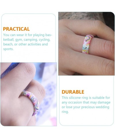 3pcs Wedding Ring Stackable Wedding Rings Thin Silicone Rings Silicone Band Rings Athletic Wedding Stackable Silicone Ring We...