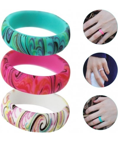 3pcs Wedding Ring Stackable Wedding Rings Thin Silicone Rings Silicone Band Rings Athletic Wedding Stackable Silicone Ring We...