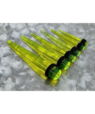 PAIR of Acrylic Expansion Tapers Ear Expander Plugs Gauges 14g thru 1" available! Green - 4g (5mm) $10.41 Body Jewelry