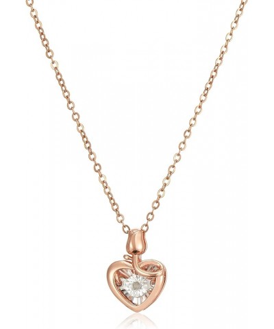 Dancing Diamond Necklace for Modern Women - Real Diamond Cute Necklace Gift for Girls style2 Rose Gold $13.14 Necklaces