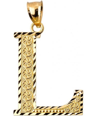 Personalized 14k Yellow Gold Initial Letters A-Z Charm Pendant 1.0 Inches L $134.39 Pendants