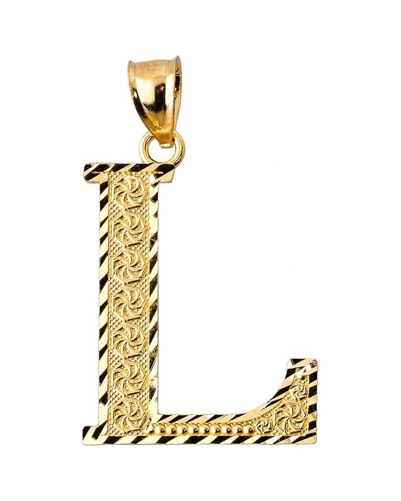 Personalized 14k Yellow Gold Initial Letters A-Z Charm Pendant 1.0 Inches L $134.39 Pendants