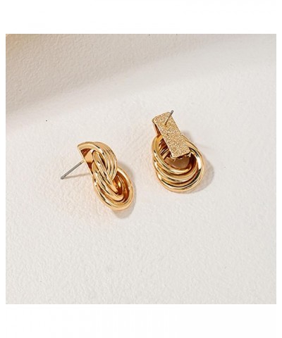 Chunky Gold Knot Earrings for Women Trendy Chunky Gold Hoop Earrings Gold Geometry Stud Earrings Gold Statement Earrings Ligh...