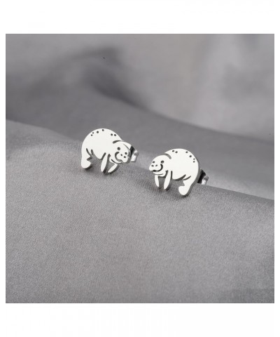 Cute Chubby Manatee Stud Earrings Manatees Sea Cows Earrings Manatee Lover Gift for Women Manatee Stud er $10.20 Earrings