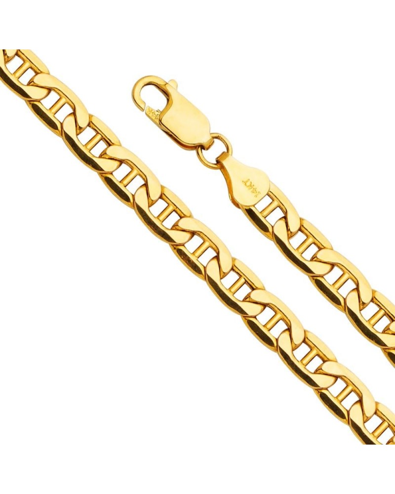 14K Yellow Gold Singapore Chain Necklace 24.0 Inches 6.2mm Width $106.00 Necklaces