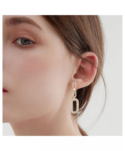 Chunky Gold Hoop Earrings for Women Girls Statement Dangle Drop Earring Lightweight 925 Sterling Silver Post Geometric D $10....