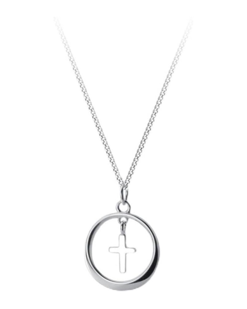 Cross Necklaces for Women, Pendant 925 Sterling Silver Necklaces, Fashion Cute Designer Style, Looks Luxury Cross of Enduranc...