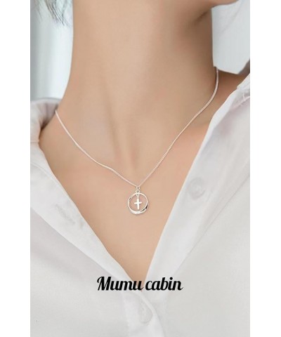 Cross Necklaces for Women, Pendant 925 Sterling Silver Necklaces, Fashion Cute Designer Style, Looks Luxury Cross of Enduranc...