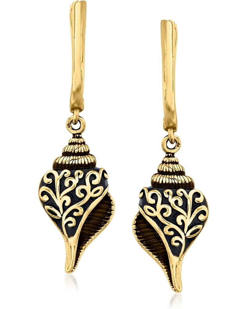 18kt Gold Over Sterling Seashell Drop Earrings $43.68 Earrings