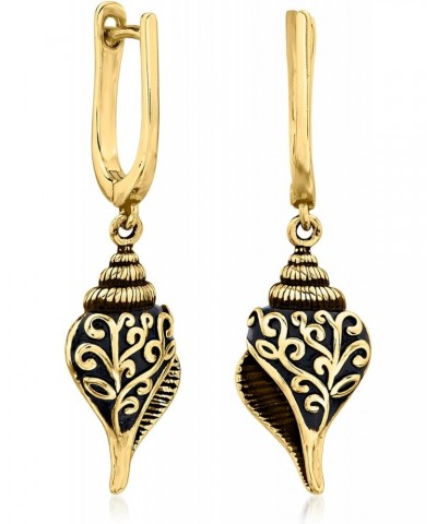 18kt Gold Over Sterling Seashell Drop Earrings $43.68 Earrings