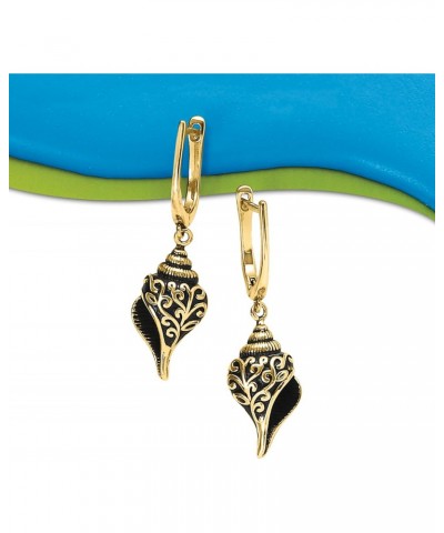 18kt Gold Over Sterling Seashell Drop Earrings $43.68 Earrings