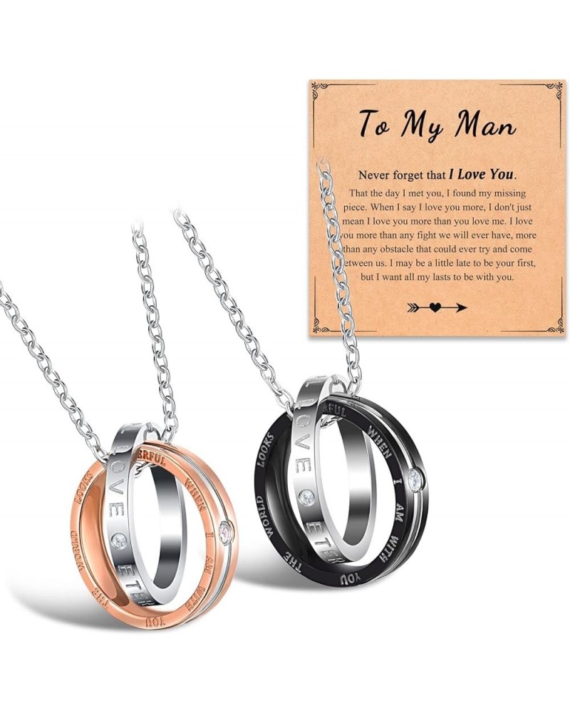 Matching Necklace for Couples/Boyfriend/Girlfriend/Husband/Wife, Anniversary Wedding Gifts for Him Her To my man $7.24 Necklaces