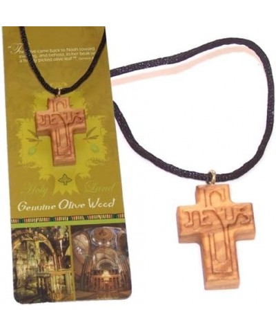 Jesus Name olive wood extra-Smoothed necklace ( 1.2 inches or 3 cm) - Necklace length is adjustable. With Certificate. $12.79...