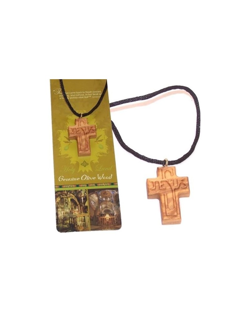 Jesus Name olive wood extra-Smoothed necklace ( 1.2 inches or 3 cm) - Necklace length is adjustable. With Certificate. $12.79...