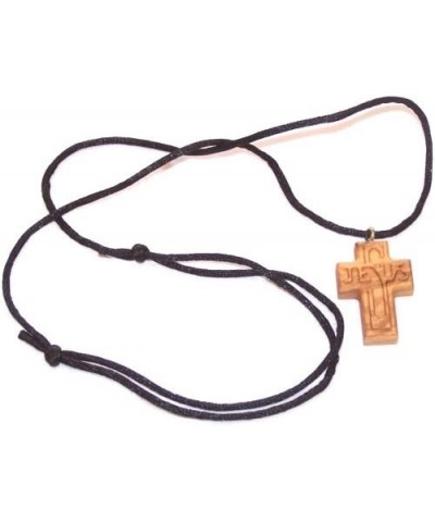 Jesus Name olive wood extra-Smoothed necklace ( 1.2 inches or 3 cm) - Necklace length is adjustable. With Certificate. $12.79...