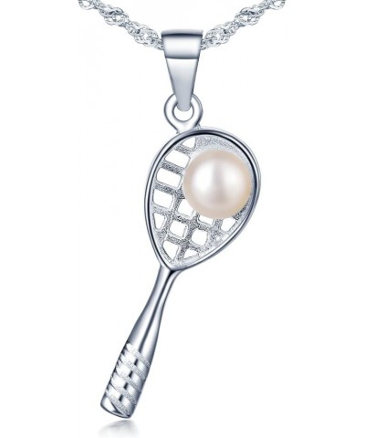 925 Sterling Silver Sports Pendant Necklace for Women/Girls/Children with 45cm Chain Tennis $9.85 Necklaces