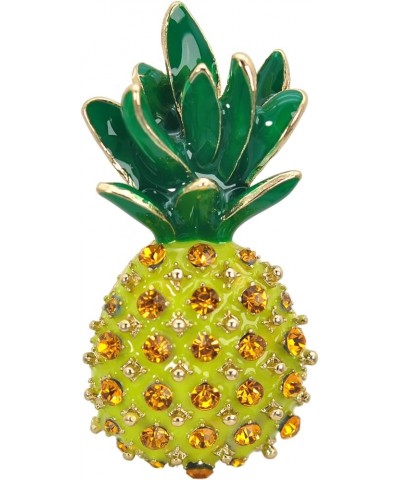 Crystal Rhinestones Fruit Brooch Pin Yellow Pineapple $10.24 Brooches & Pins