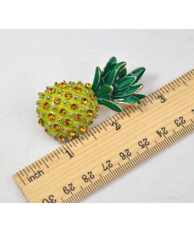 Crystal Rhinestones Fruit Brooch Pin Yellow Pineapple $10.24 Brooches & Pins