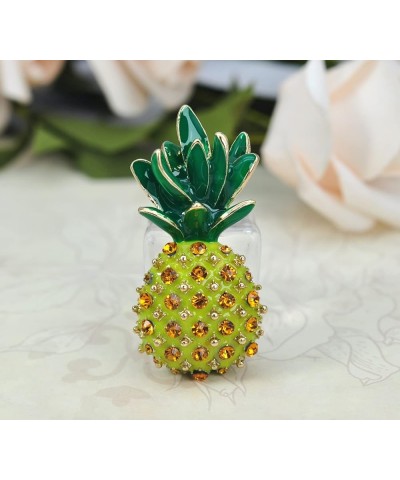 Crystal Rhinestones Fruit Brooch Pin Yellow Pineapple $10.24 Brooches & Pins