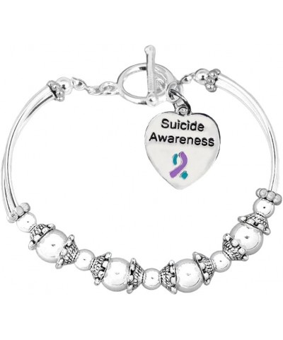 Suicide Awareness & Prevention Teal & Purple Rope Bracelet - Perfect for Support Groups, Gift-Giving, Events and Fundraising ...