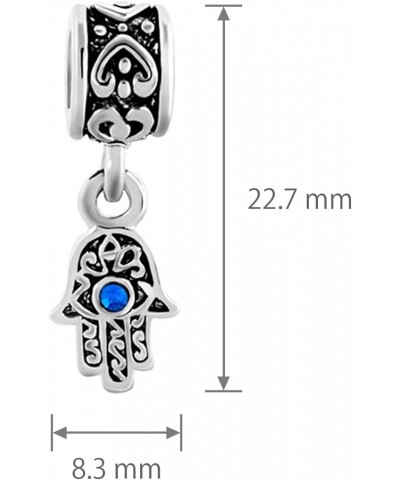 Blue Evil Eye Good Luck Charm Compatible with Pandora Bracelet Women Girls Lucky Dangle Protect Guardien Pendant Birthday Ann...