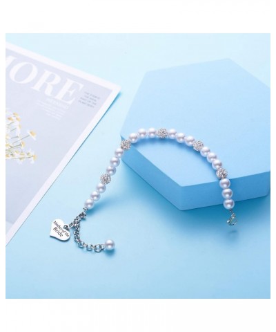 Mother of the Bride Gifts Pearl Bracelet Wedding Gift for Mom Mother in Law Jewelry White $8.99 Bracelets