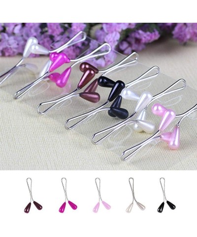 12pcs Headscarf Shawl Scarf Brooches Lady Scarf Clips Pearl Scarf Brooch Pin Brooch Set White $3.67 Brooches & Pins