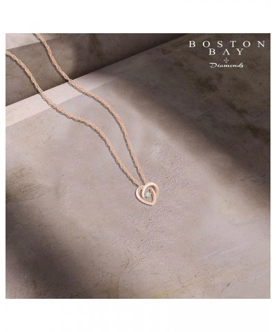 Brilliance in Motion 14K Rose Gold Plated or .925 Sterling Silver Dancing Diamond Accented Pendant Necklace, 18" chain - Choi...