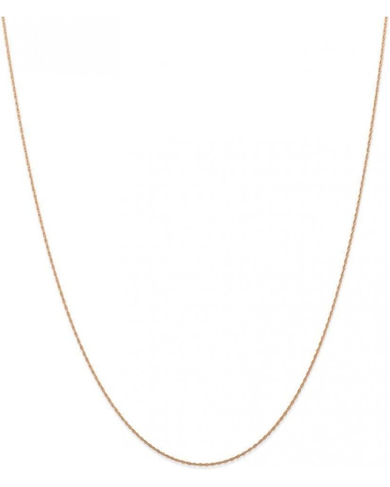 14k Rose Gold .5 mm Cable Rope Chain Necklace (carded) Jewelry Gifts for Women - Length Options: 13 16 18 20 24 16.0 Inches $...