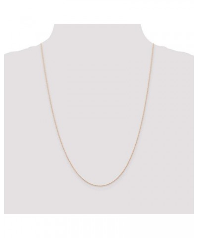 14k Rose Gold .5 mm Cable Rope Chain Necklace (carded) Jewelry Gifts for Women - Length Options: 13 16 18 20 24 16.0 Inches $...