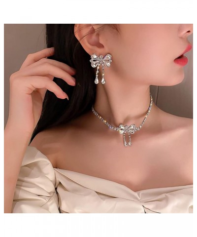 Rhinestone Choker Butterfly Necklace Bling Crystal Bow Chokers Wedding Party Costume Jewelry for Women and Girls C $9.00 Neck...