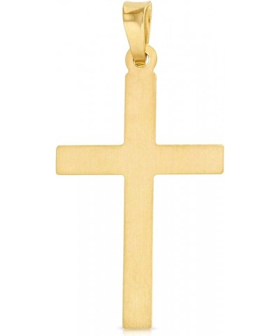 14K Two Tone Gold Cross Charm Pendant with 1.2mm Singapore Chain Necklace 20.0 Inches $114.30 Necklaces