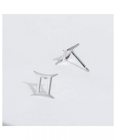 Jewelry Sterling Silver Zodiac Sign Stud Earrings Gemini $14.24 Earrings