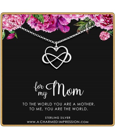 for My Mom • You are The World • Mother's Gift from Child 16.0 Inches Silver Infinity Heart $20.44 Necklaces