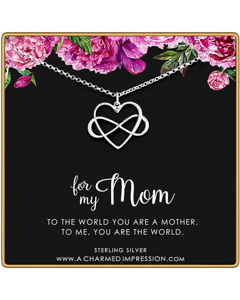 for My Mom • You are The World • Mother's Gift from Child 16.0 Inches Silver Infinity Heart $20.44 Necklaces