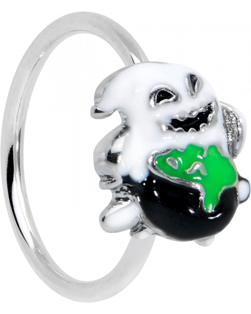 Womens 20G 316L Steel Nose Ring Green Goo Cauldron Ghost Nose Hoop Ring Circular Nose Ring 5/16 $9.53 Body Jewelry