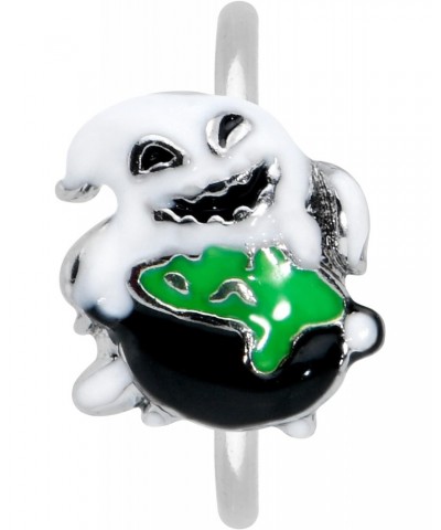 Womens 20G 316L Steel Nose Ring Green Goo Cauldron Ghost Nose Hoop Ring Circular Nose Ring 5/16 $9.53 Body Jewelry