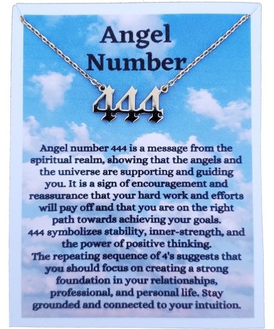 Angel Number Necklace Gold or Silver 111 222 333 444 555 666 777 888 999 444 Silver $11.26 Necklaces