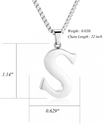 Letter Cremation Jewelry for Ashes Pendant Locket Stainless Steel Keepsake Ash Memorial Urn Necklaces for Ashes Letter S $14....