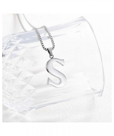 Letter Cremation Jewelry for Ashes Pendant Locket Stainless Steel Keepsake Ash Memorial Urn Necklaces for Ashes Letter S $14....