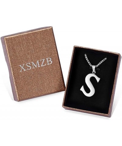 Letter Cremation Jewelry for Ashes Pendant Locket Stainless Steel Keepsake Ash Memorial Urn Necklaces for Ashes Letter S $14....