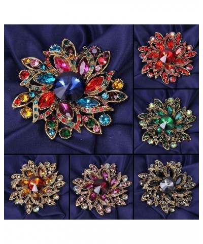 Rhinestone Brooch Pin for Women Girls Elegant Dress Accessories Wedding Christmas Birthday Jewelry Gift Flower Purple $10.79 ...