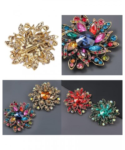 Rhinestone Brooch Pin for Women Girls Elegant Dress Accessories Wedding Christmas Birthday Jewelry Gift Flower Purple $10.79 ...