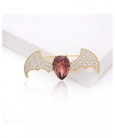 Crystal Rhinestone Wing Bat Halloween Animal Brooch Pins Lapel Pin Badge Cardigan Hat Scarf Pin Gold $11.99 Brooches & Pins