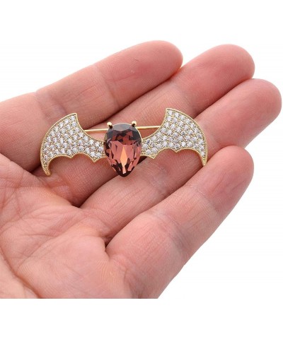 Crystal Rhinestone Wing Bat Halloween Animal Brooch Pins Lapel Pin Badge Cardigan Hat Scarf Pin Gold $11.99 Brooches & Pins