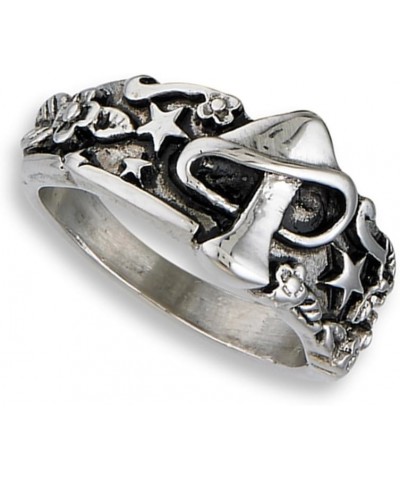 Mushroom Star Flower Mystic Fashion Ring Stainless Steel Leaf Band Sizes 4-12 $10.00 Rings