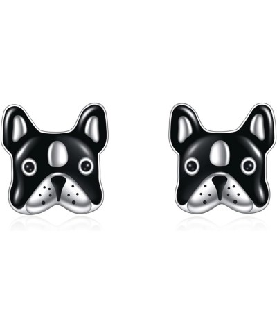 French Bulldog Earrings Stud 925 Sterling Silver Cute Animal Dog Jewelry Gifts for Women Girls Black French Bulldog $17.67 Ea...