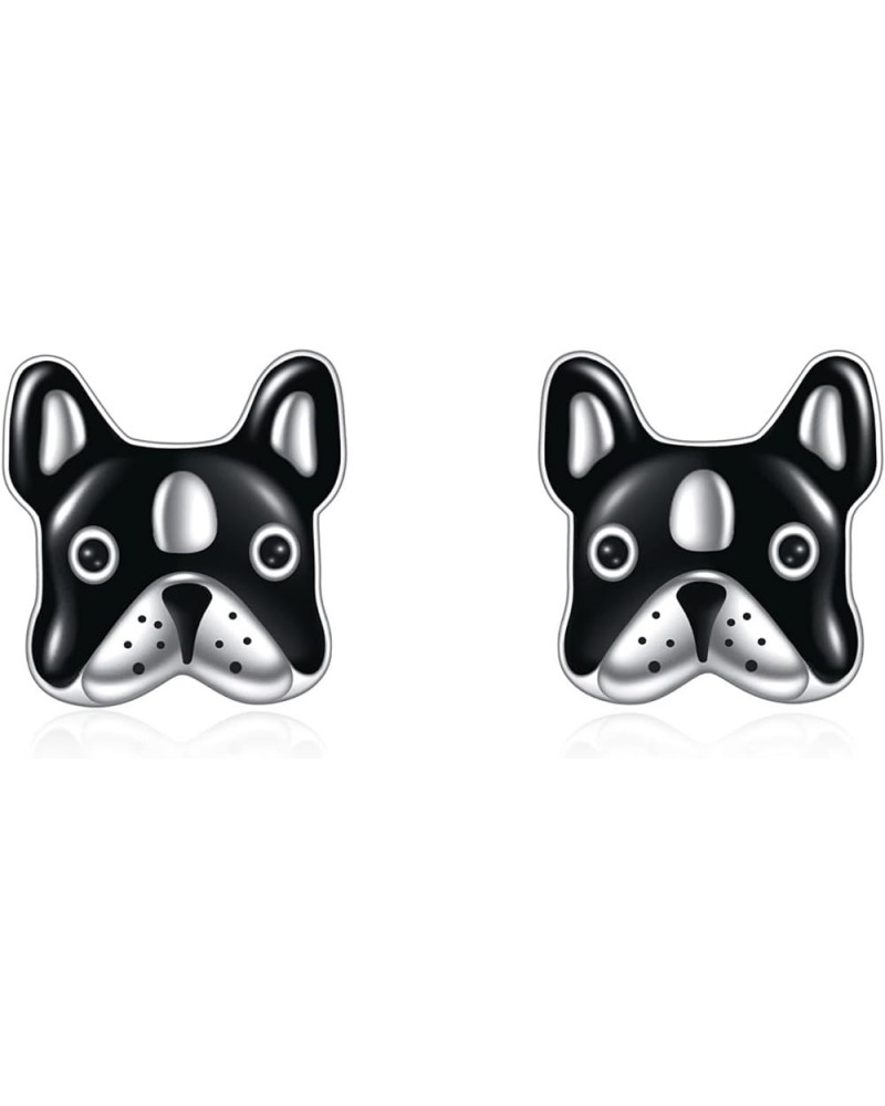 French Bulldog Earrings Stud 925 Sterling Silver Cute Animal Dog Jewelry Gifts for Women Girls Black French Bulldog $17.67 Ea...